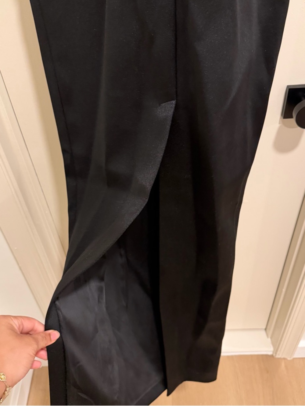 Sau Lee Po Gown Black Sheer Beaded Long Sleeve Dress Size 2 NEW! New With tags! - Picture 10 of 13